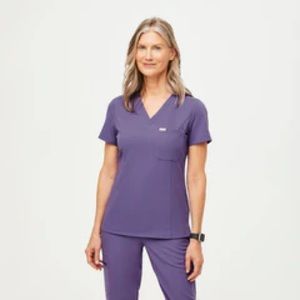 women's Amethyst Slim Catarina purple scrub top